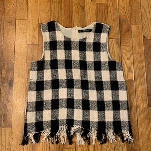 Zara Gingham sleeveless top